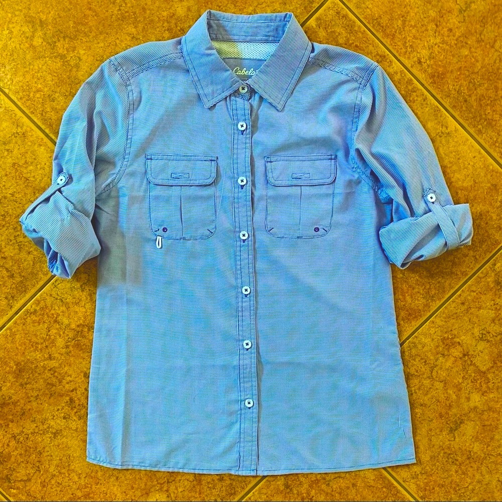 NEW Without Tags CABELA’s Hiking Camping Travel Outdoor UPF 50 Long Sleeve Shirt